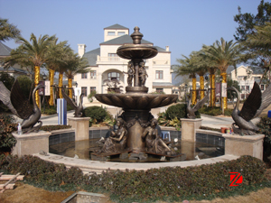 Bronze large garden fountain